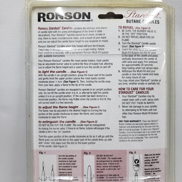 Ronson Stardust Butane Candles Refillable Green Holiday Christmas - Picture 11 of 14